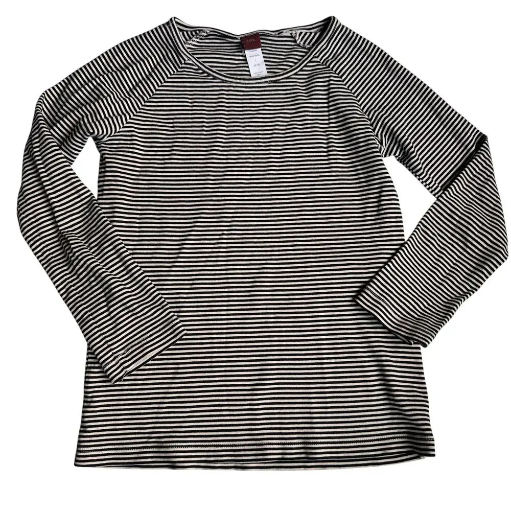 Tea Collection Black & White Striped Long Sleeve - Girls